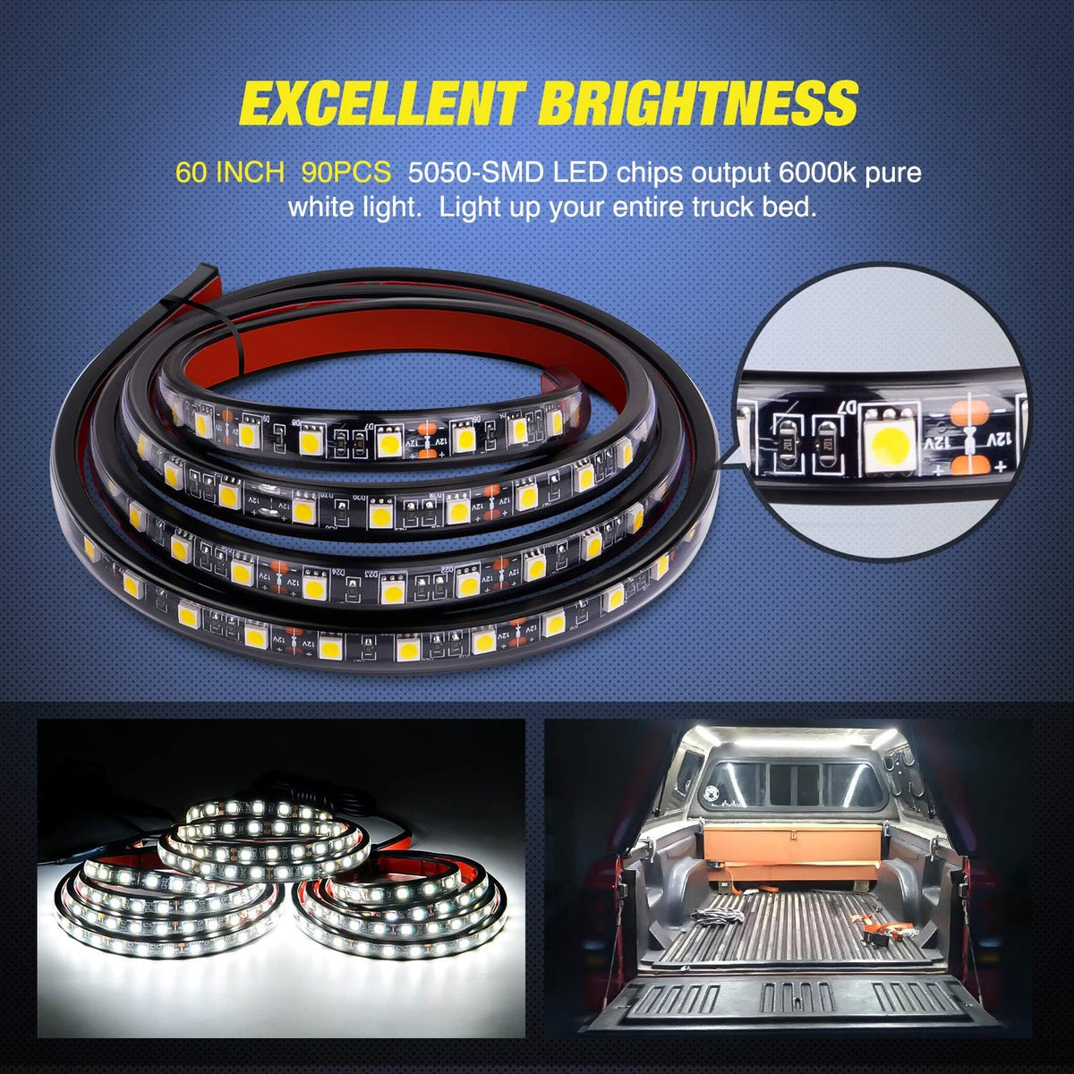Illuminate Your Truck Bed with a 60-Inch LED Lighting Strip