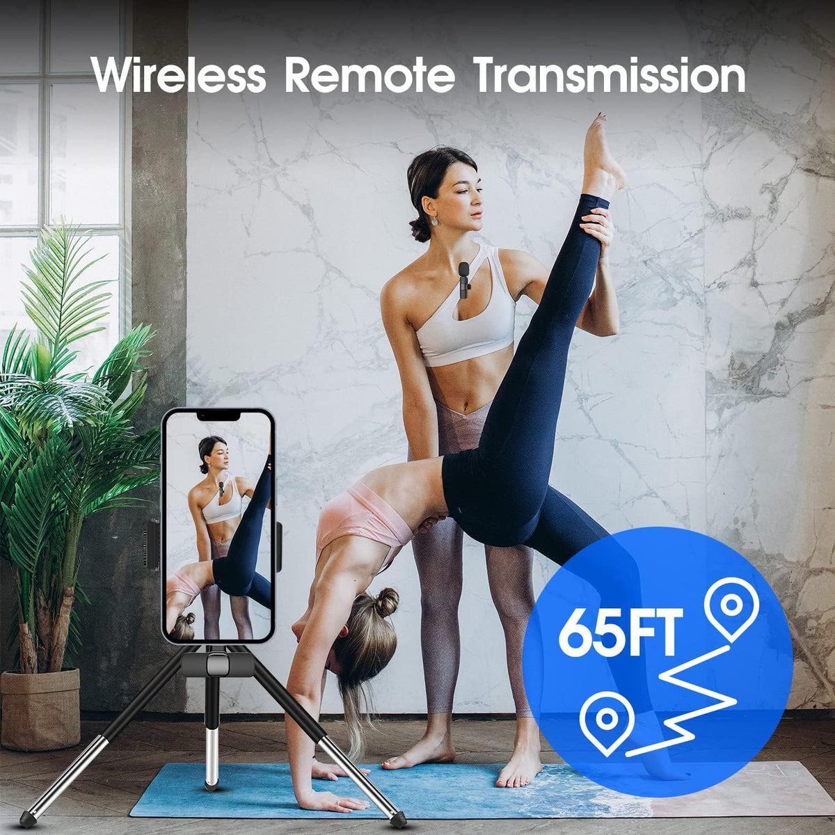Dual Wireless Microphone Set for iPhone and iPad