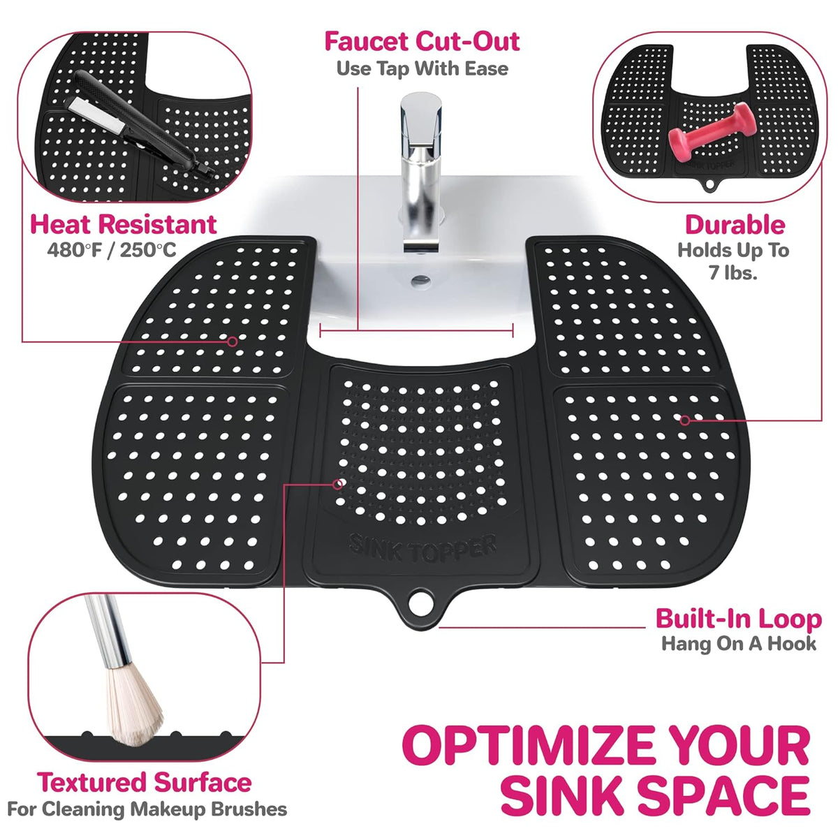 Compact Bathroom Sink Cover for Increased Counter Space