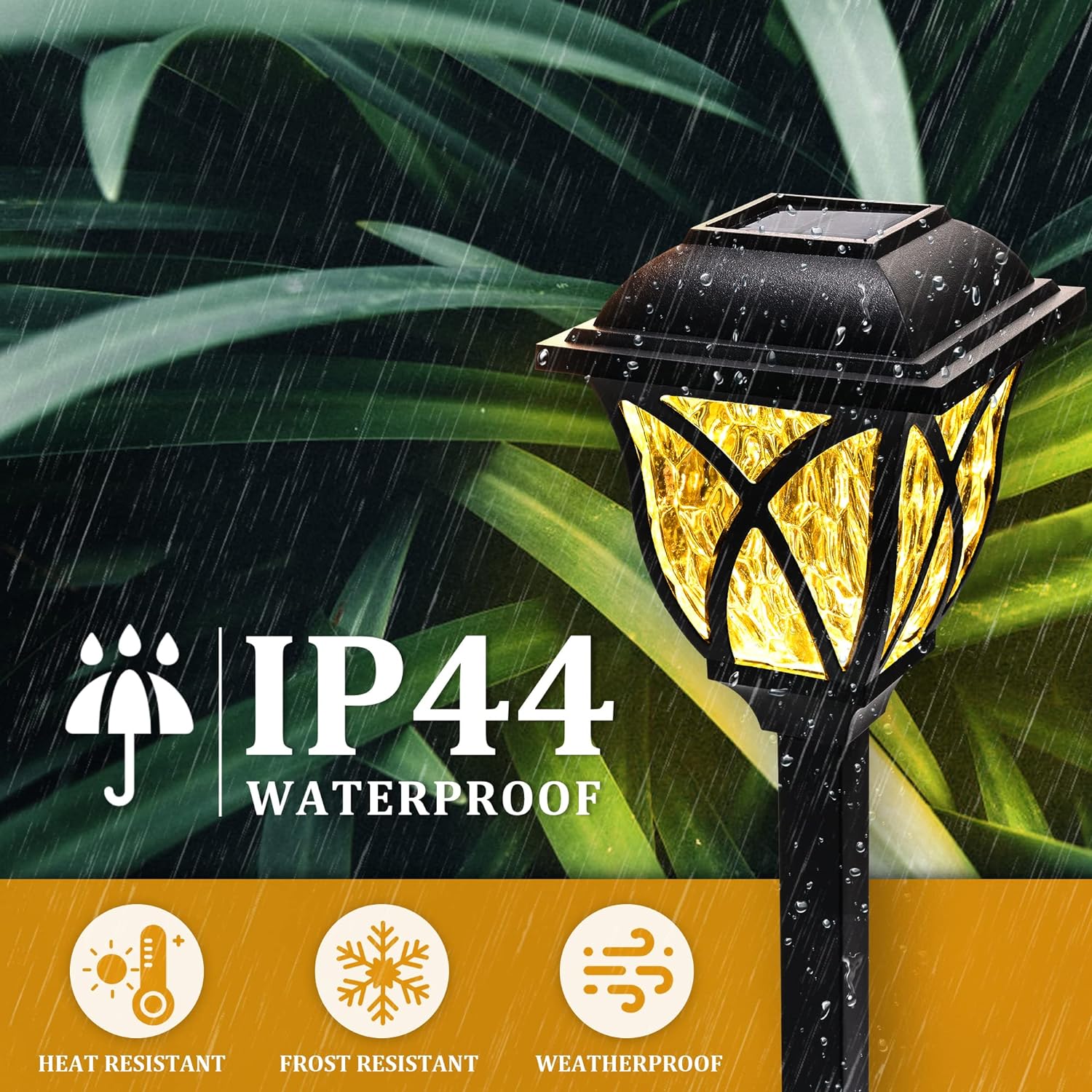 Outdoor Solar Pathway Lights - 6 Pack for Garden Elegance