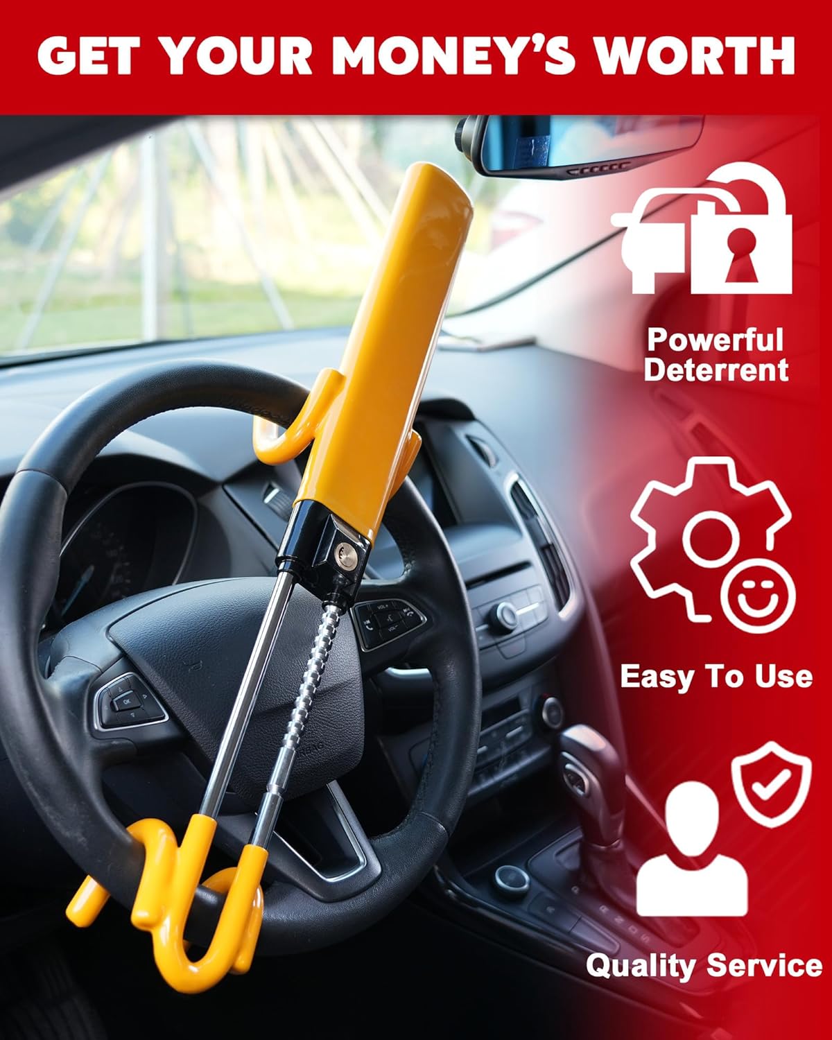Ultimate Car Theft Deterrent Steering Wheel Lock