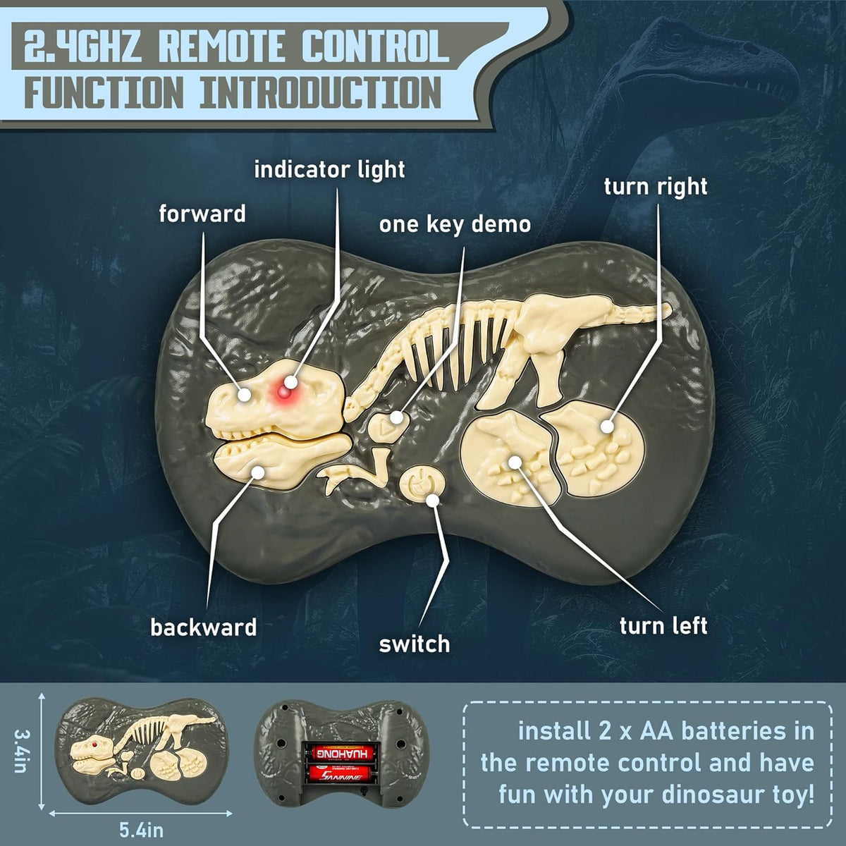 Interactive Remote-Controlled Velociraptor Toy