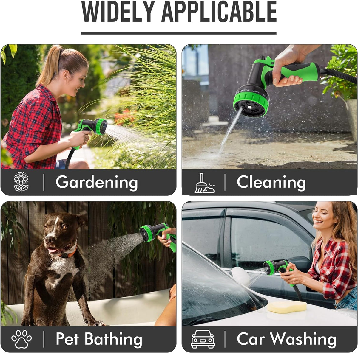 Versatile Expandable Hose with 10 Adjustable Spray Patterns