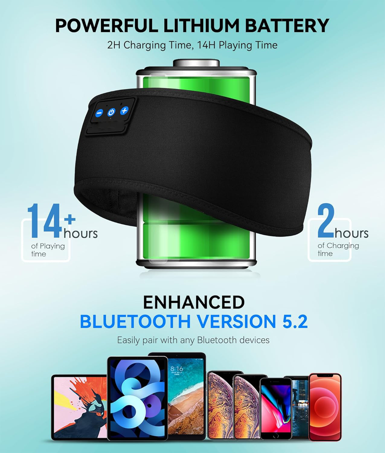 ComfortFit Wireless Sleep and Sports Headband