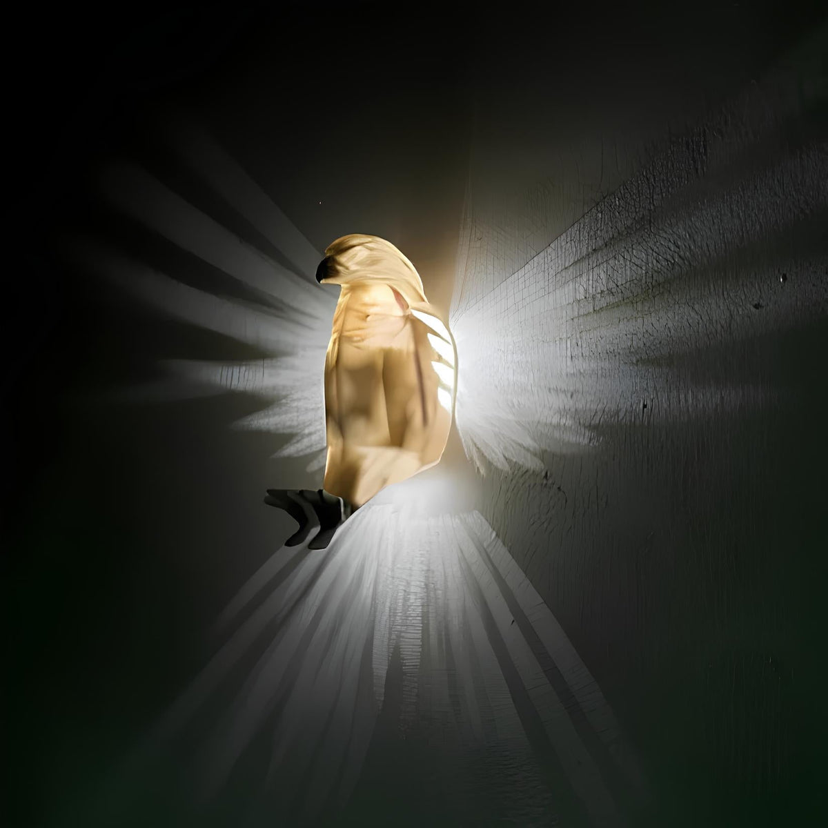 Wall Lamp with Luminous Wings Design