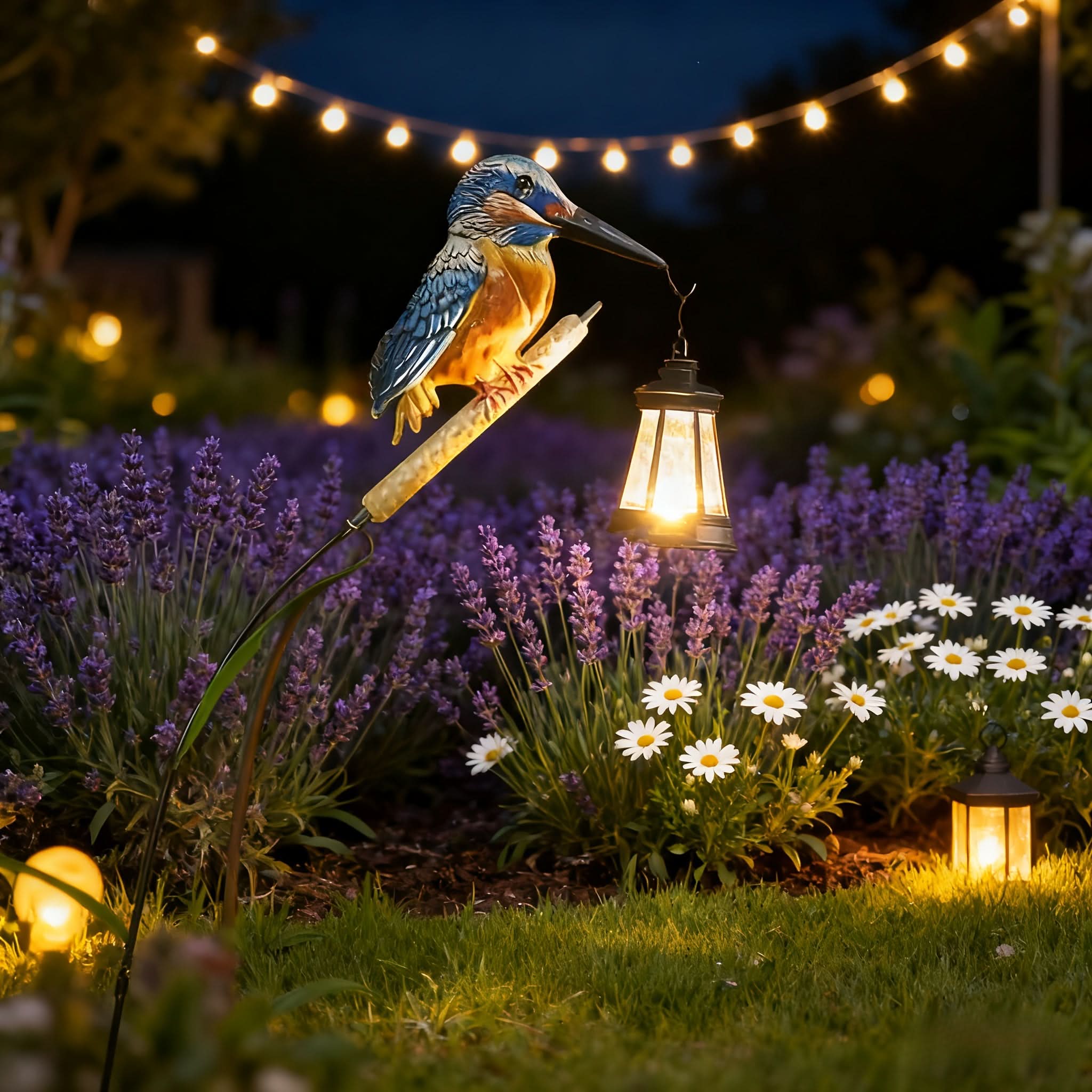 Solar Radiance – Elegant Hummingbird Hanging Garden Light