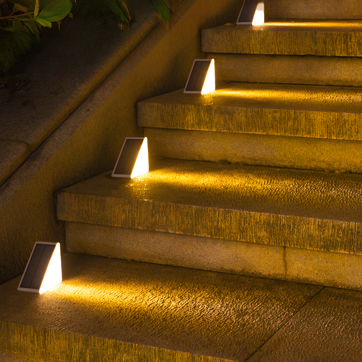 LED Solar-Powered Step Lights