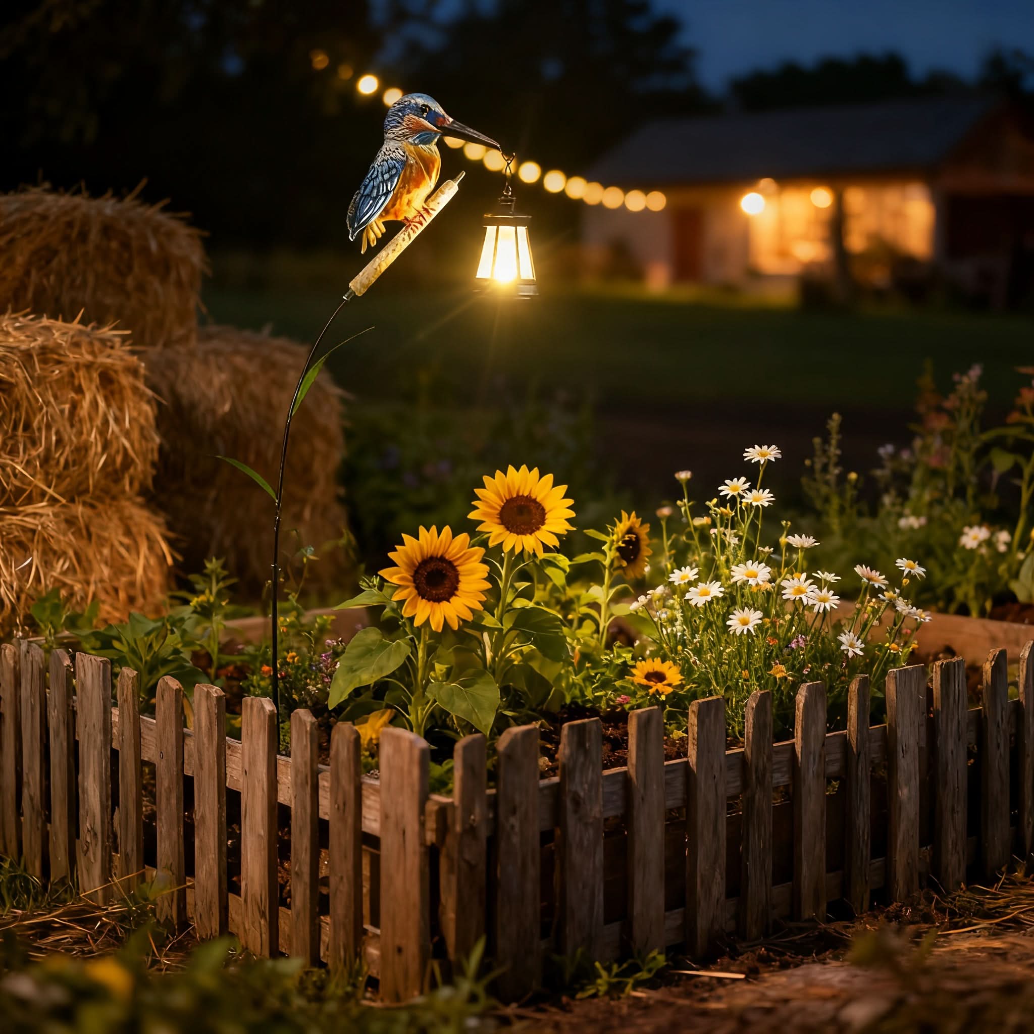 Solar Radiance – Elegant Hummingbird Hanging Garden Light