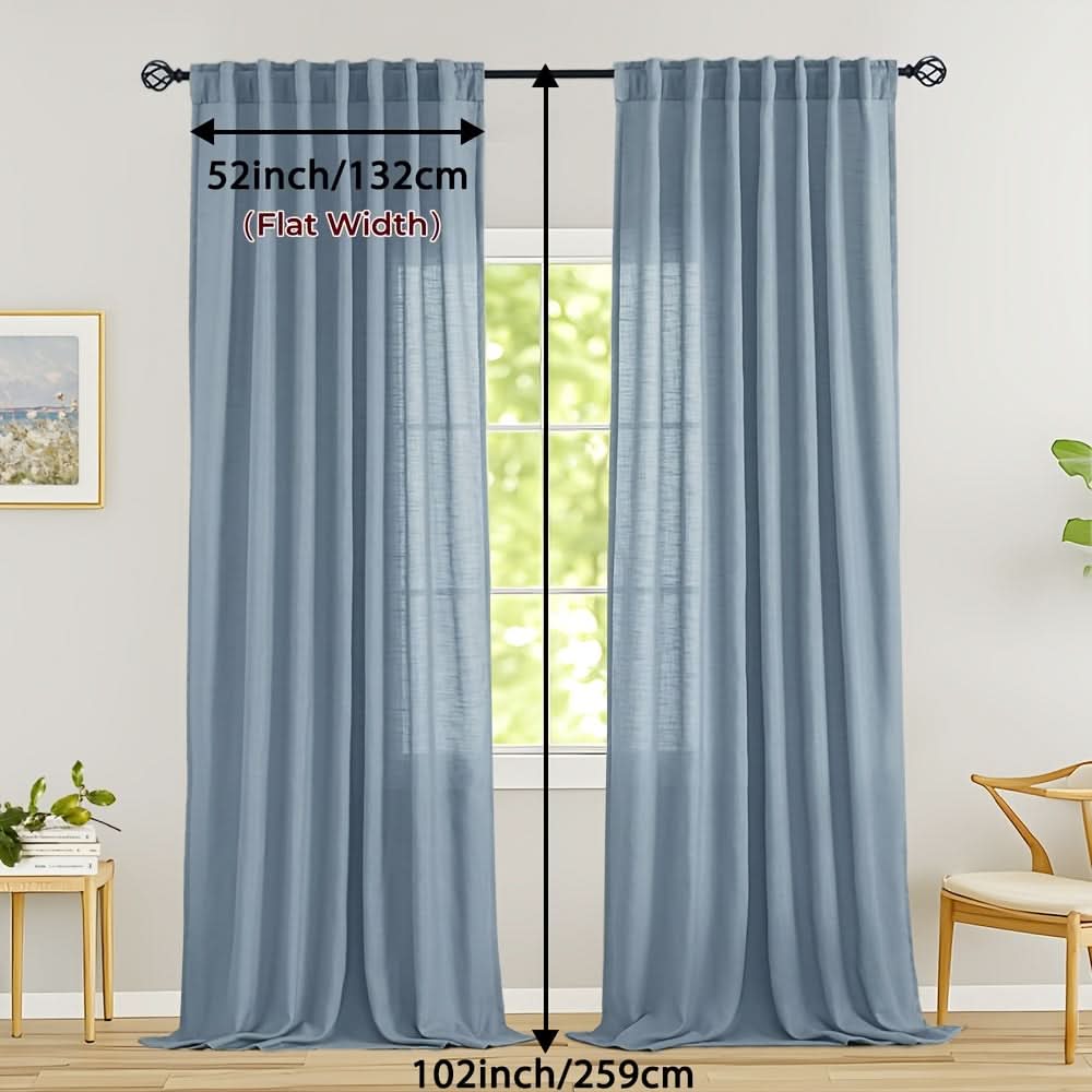 Breezy Linen Sheer Drapes for Natural Light and Privacy
