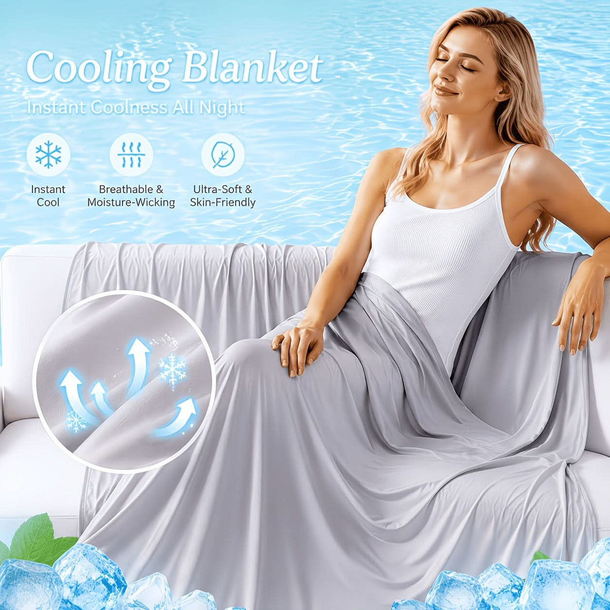 SLEEPWELL – Breathable Lightweight Blanket for Ultimate Relaxation