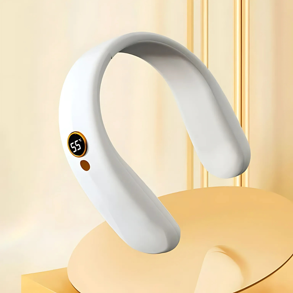 Stylish Rechargeable Neck Heater with Fan Functionality