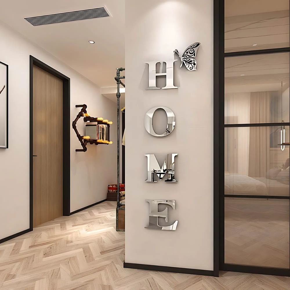 Stylish 3D Reflective Wall Decor for Your Entrance