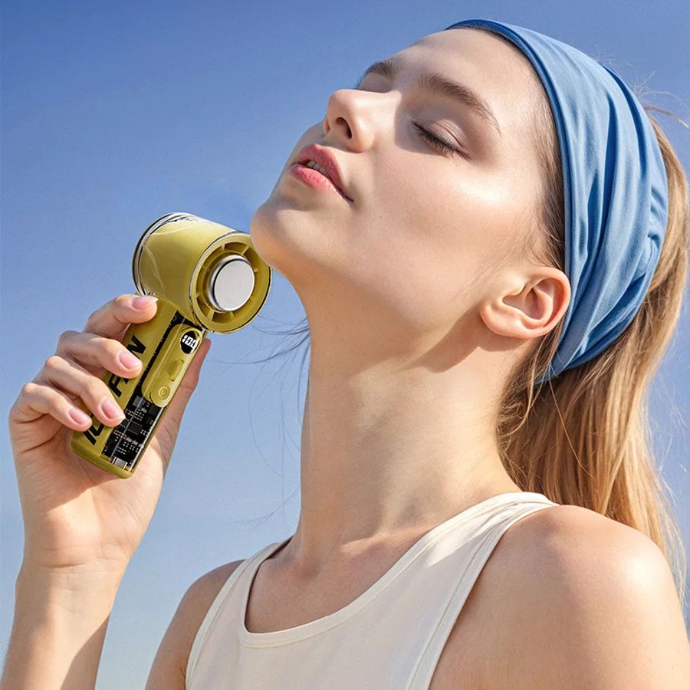 Portable Rechargeable Cooling Fan with Adjustable Speeds