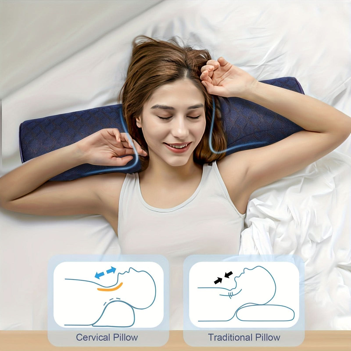 ComfortAlign – Premium Memory Foam Neck Support Pillow