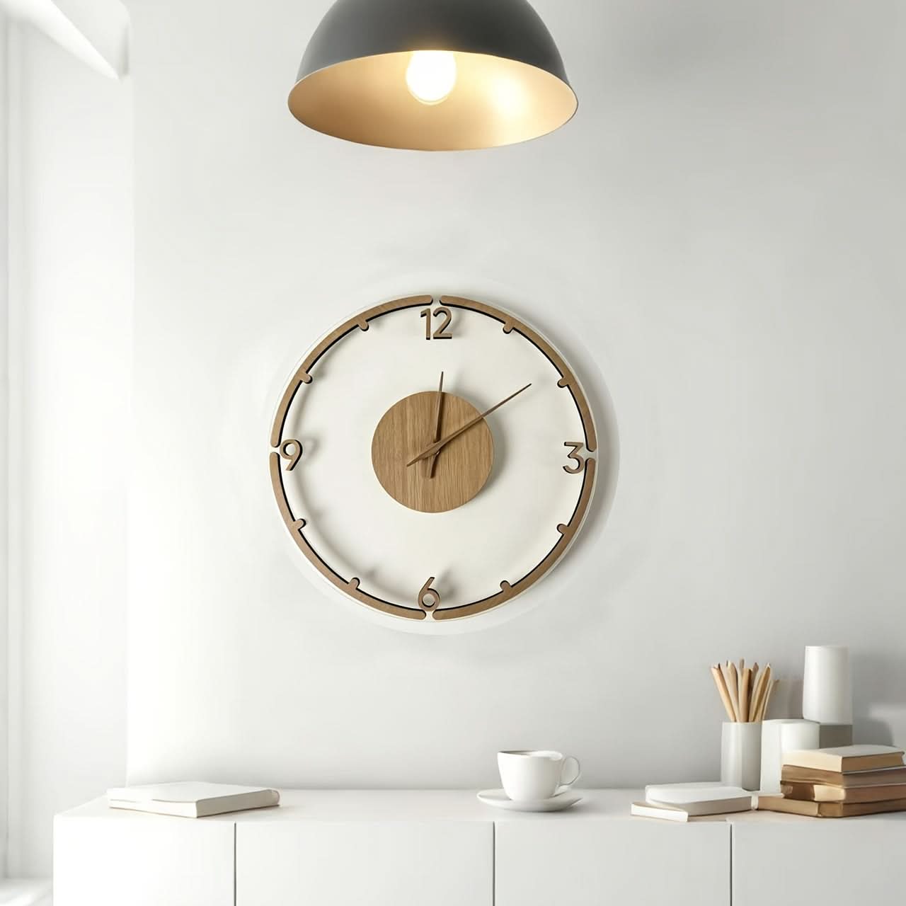 Scandi Essence 30 cm Contemporary Acrylic Wall Timepiece