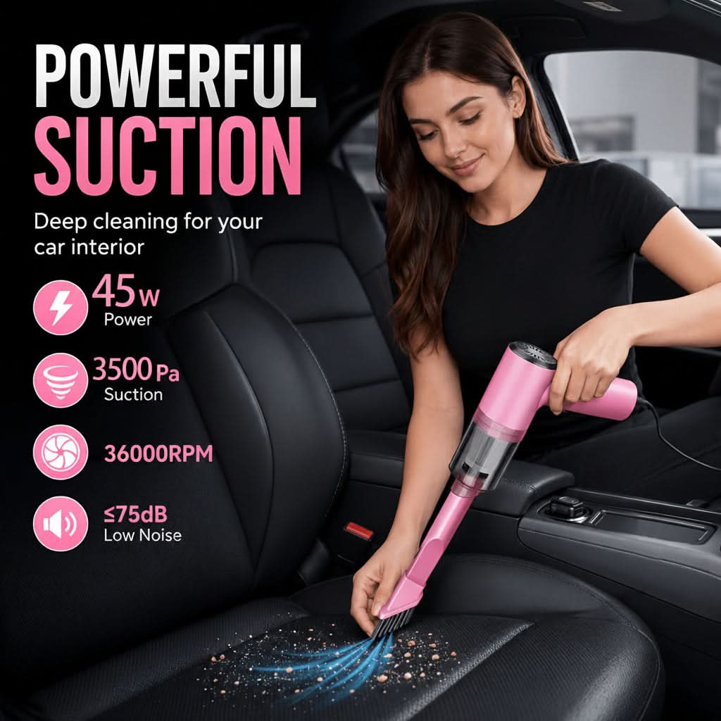 SwiftClean – Compact 12V Handheld Vacuum for Quick Messes