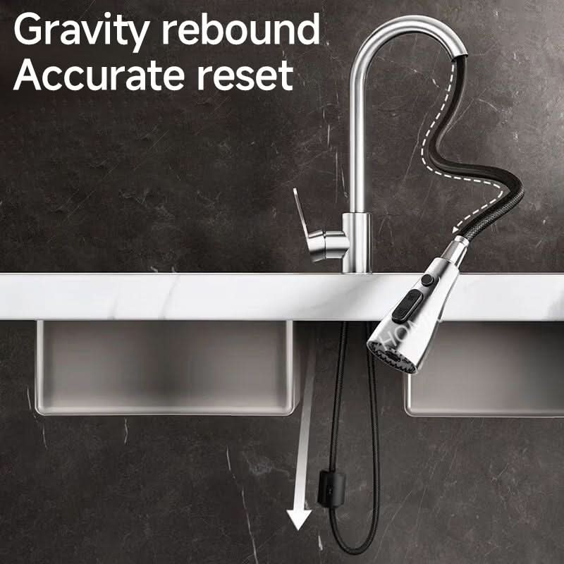 Versatile Pull-Out Kitchen Faucet with Adjustable Spray Options