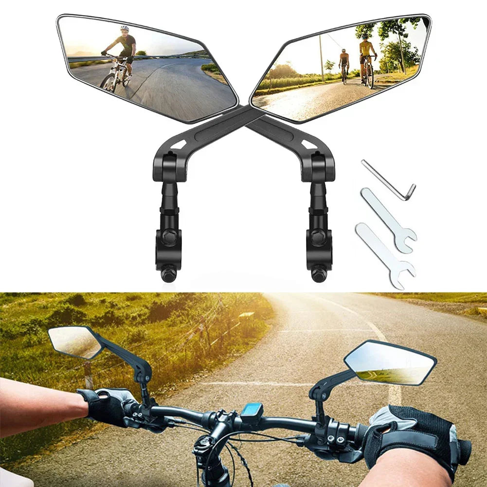 Dual Pack Adjustable Bike Mirrors for Enhanced Safety