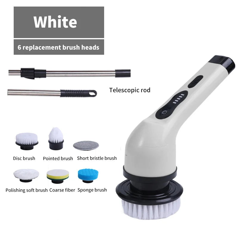 Electric Spin Cleaning Brush Set with LED Screen – Buy 1 Get 1 Free