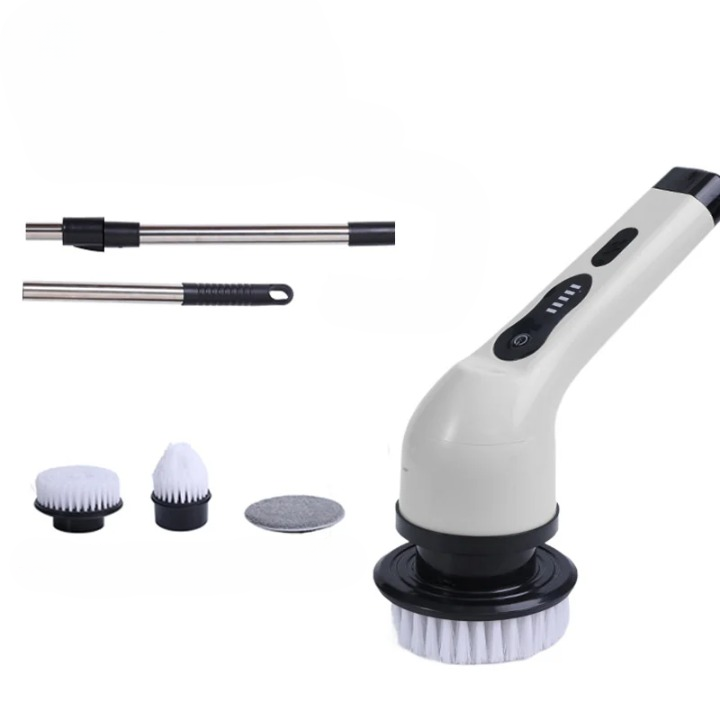 Electric Spin Cleaning Brush Set with LED Screen – Buy 1 Get 1 Free