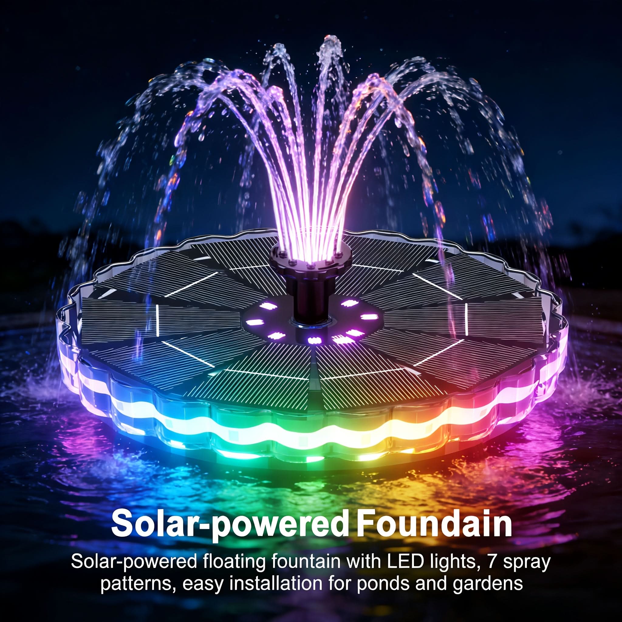 VividWave – Solar-Powered Floating Fountain for Outdoor Spaces