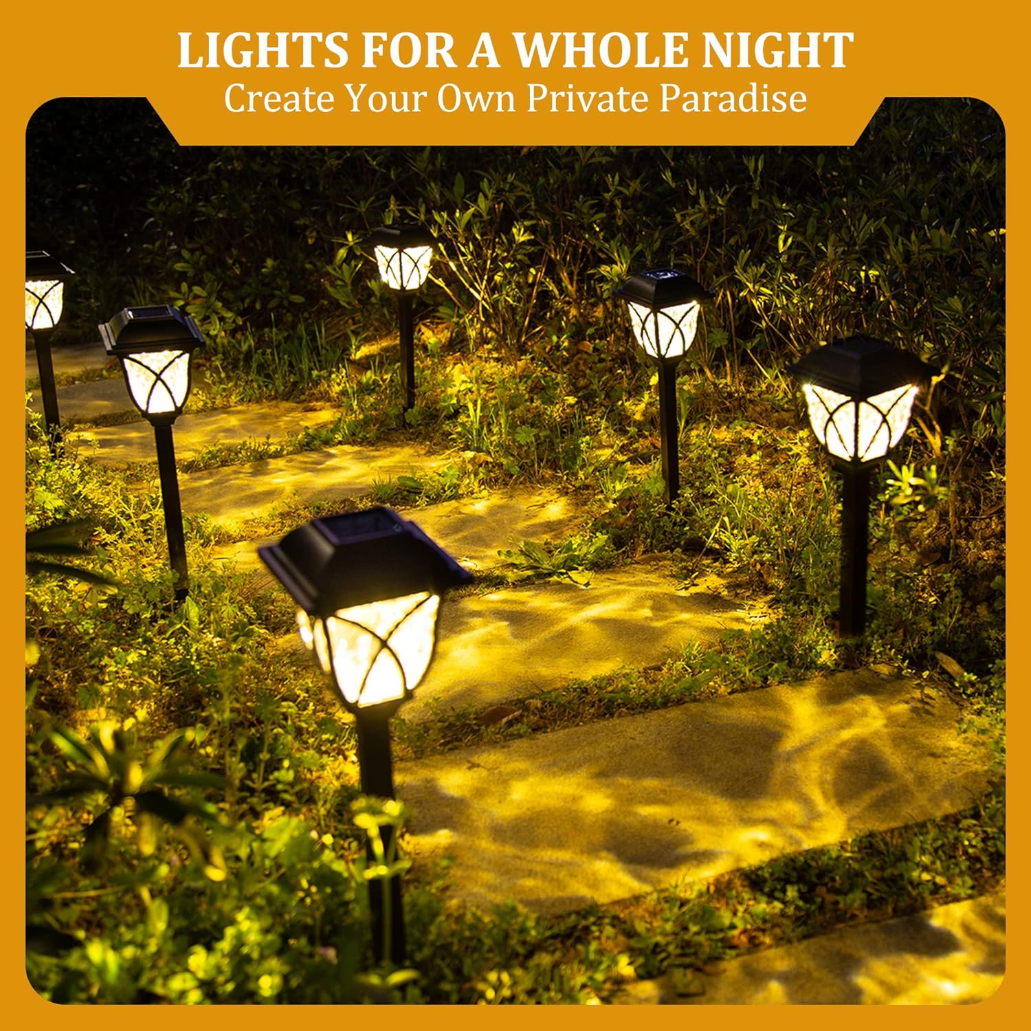 Outdoor Solar Pathway Lights - 6 Pack for Garden Elegance