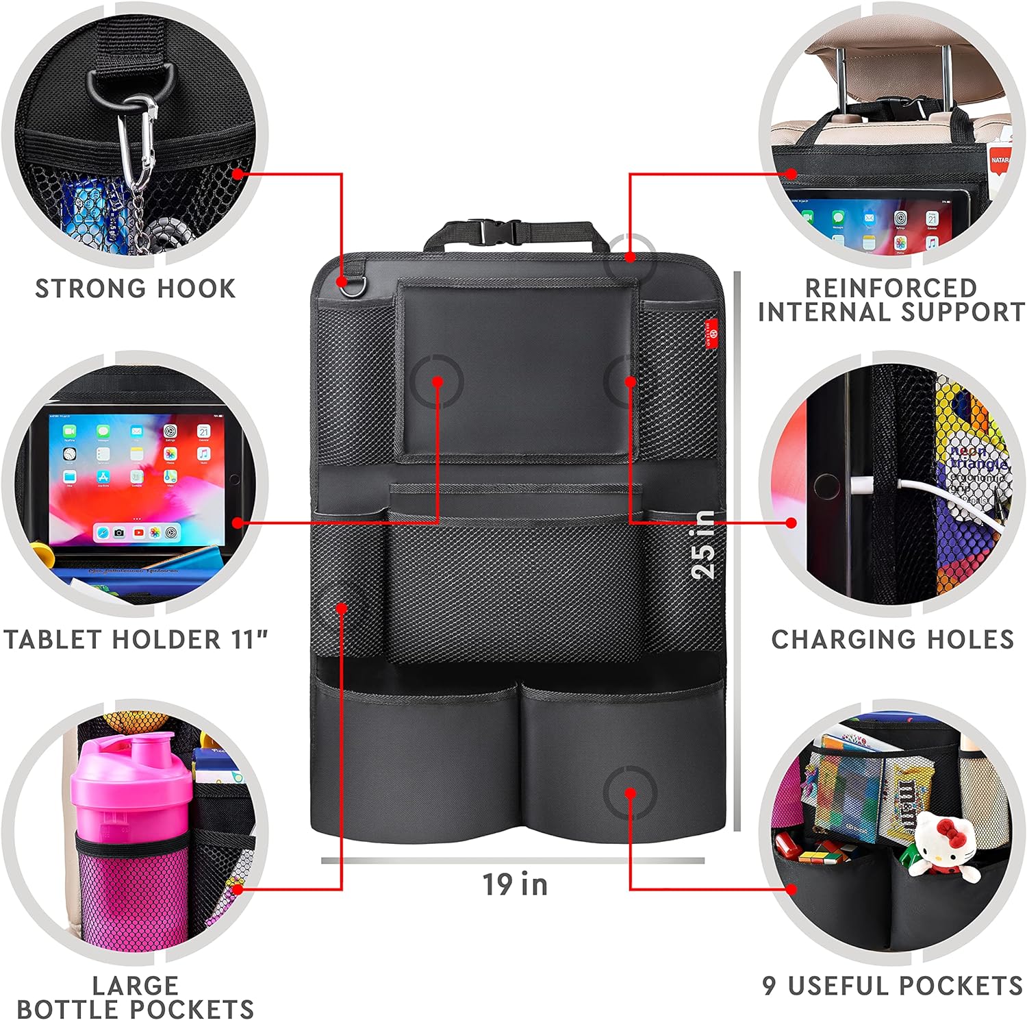 Dual Pack Backseat Storage Solution for Cars