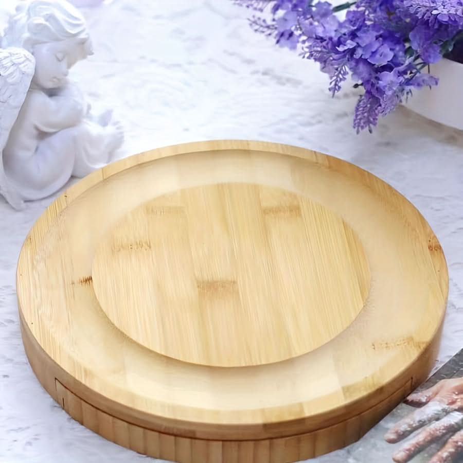Elegant Bamboo Charcuterie Board Set with Storage Drawer