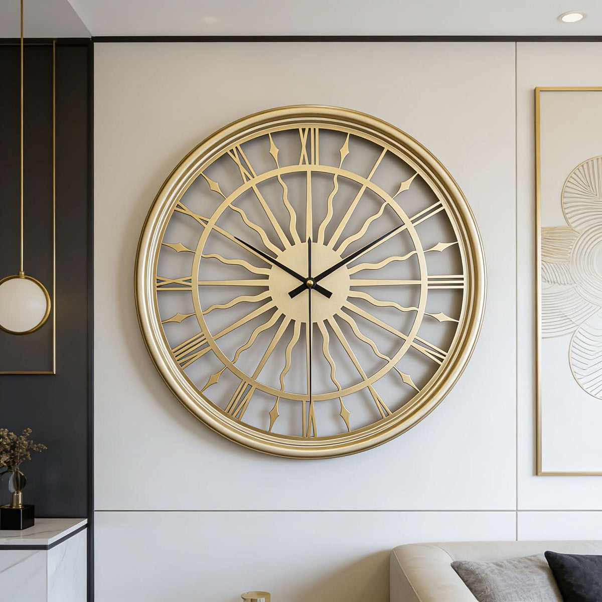 Serenity Clock – Quiet 3D Metal Wall Timepiece with Classic Design