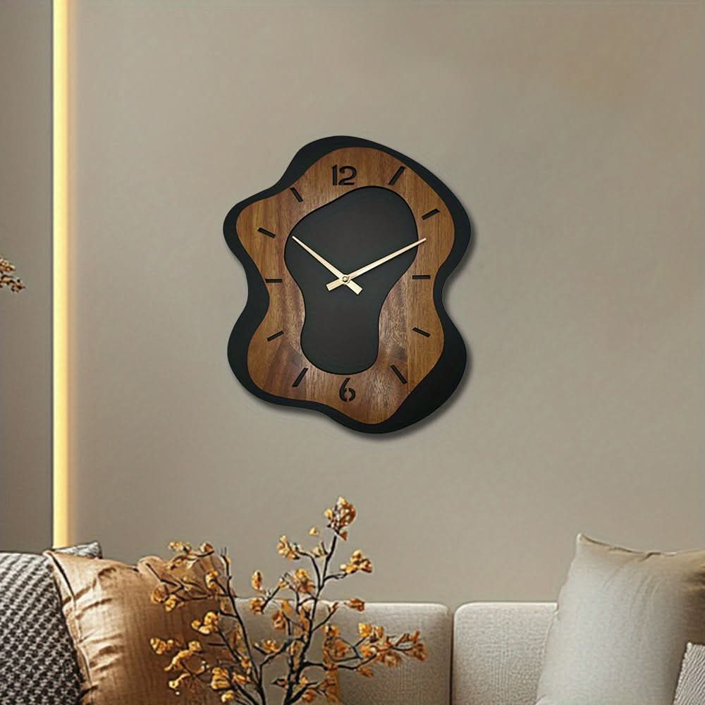 Artisan Crafted Rustic Wall Clock with Unique Shape