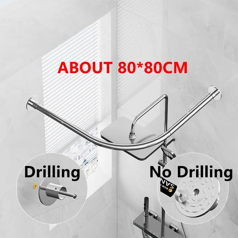 VersaCurve Adjustable Shower Curtain Rod for Corner Spaces