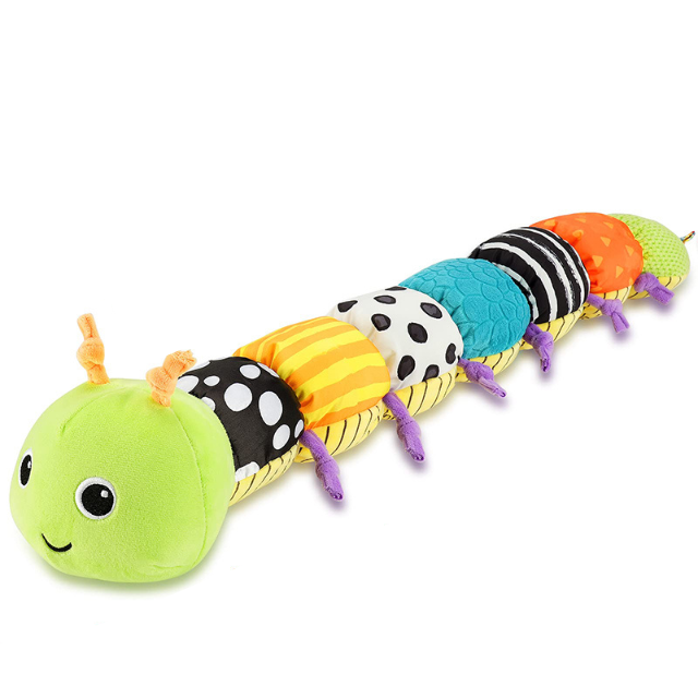 Musical Plush Caterpillar Rattle for Sensory Fun