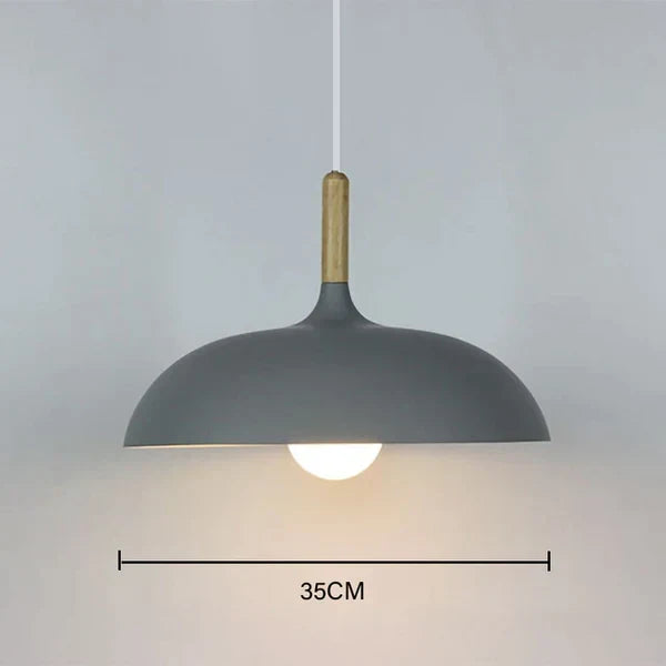 Scandinavian Oak Ceiling Lamp - Modern Nordic Design