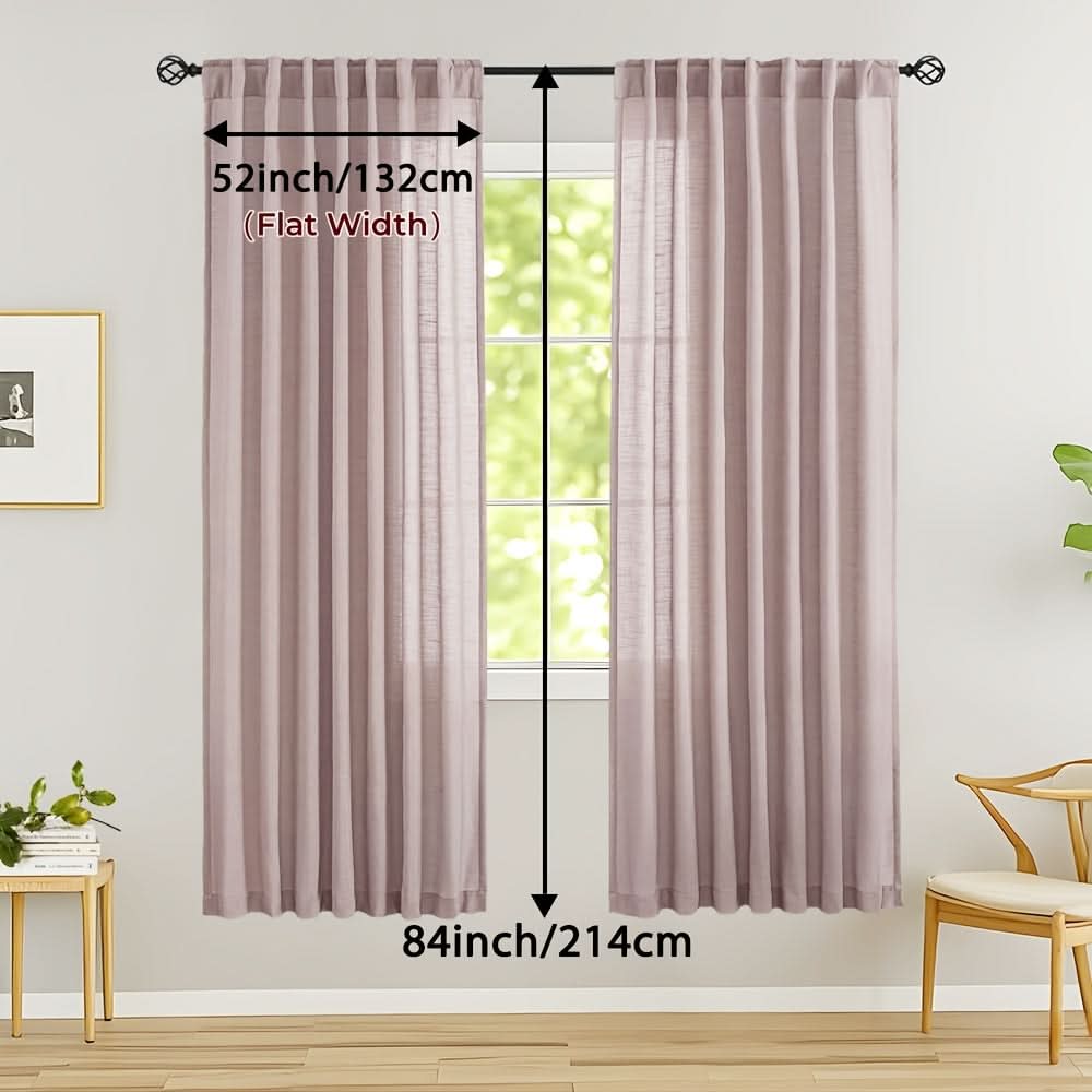 Breezy Linen Sheer Drapes for Natural Light and Privacy