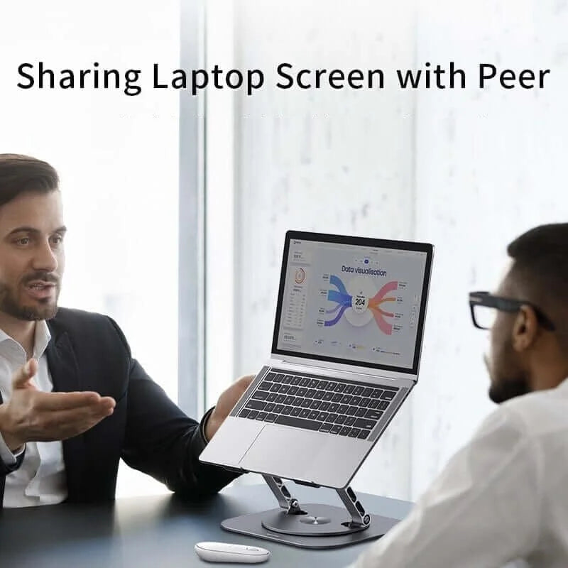 Adjustable Aluminum Laptop Stand with 360-Degree Rotation