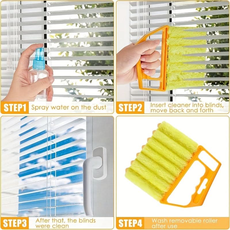 DustBuster Pro – Reusable Microfiber Brush for Windows & Blinds
