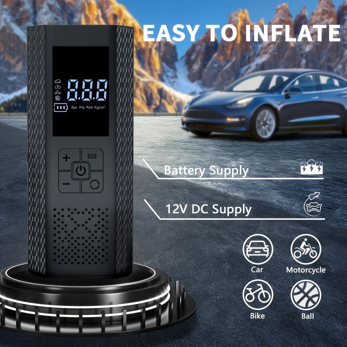 SwiftAir – Compact Wireless Tire Inflator
