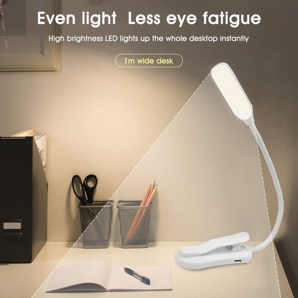 Versatile Clamp-On Reading Light with Customizable Settings
