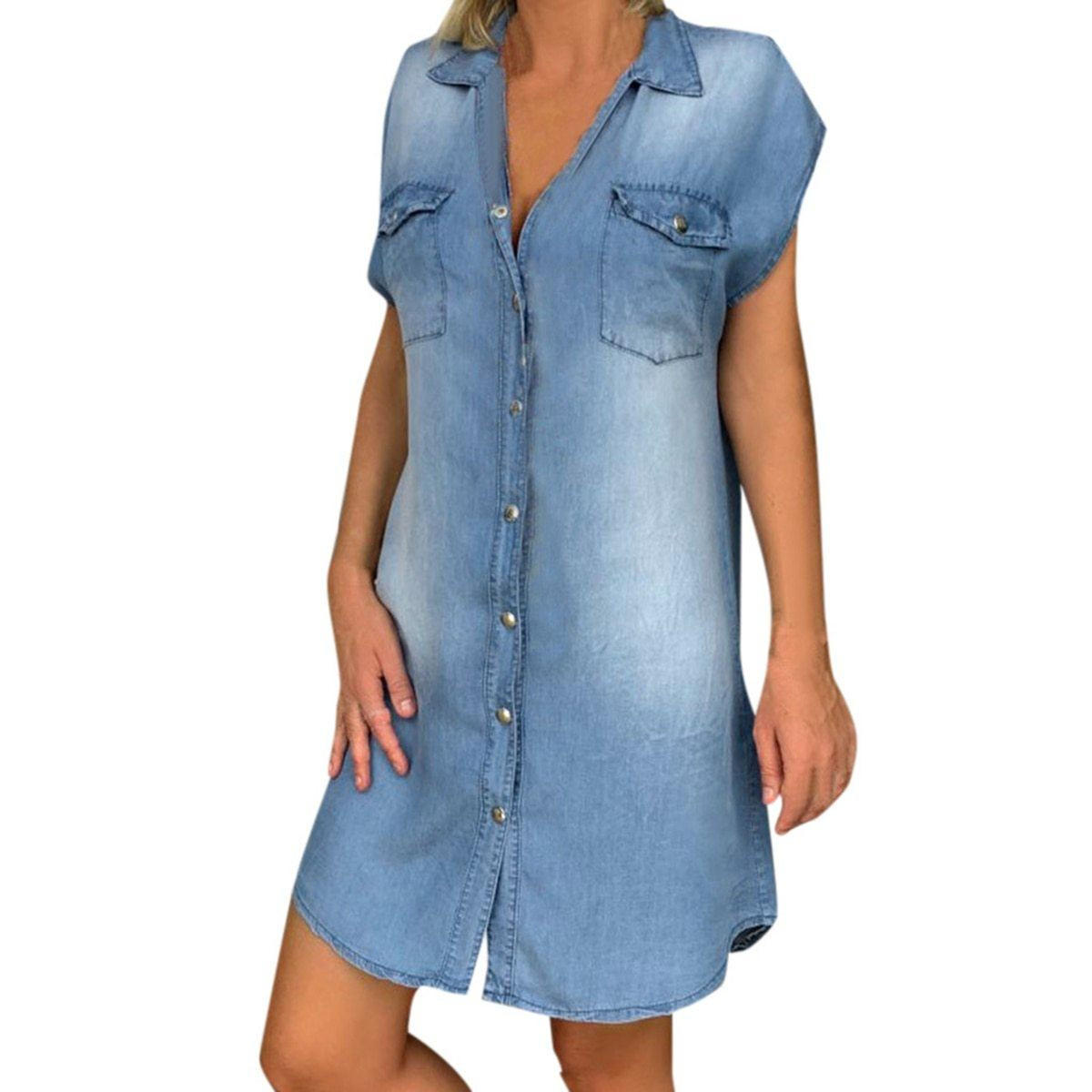 Casual Chic Denim Midi Dress