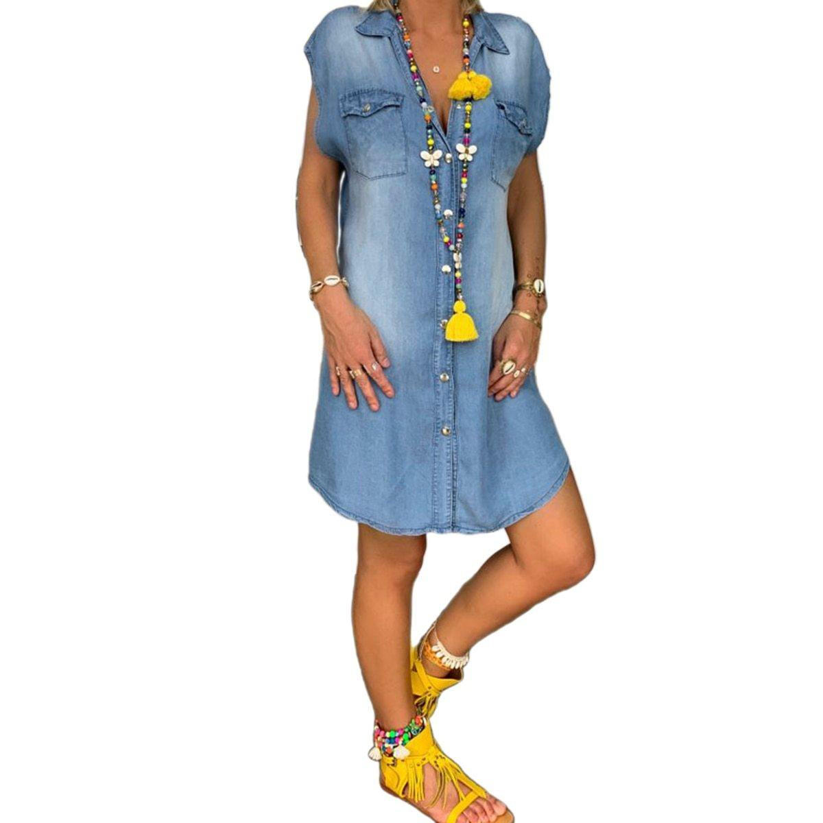 Casual Chic Denim Midi Dress