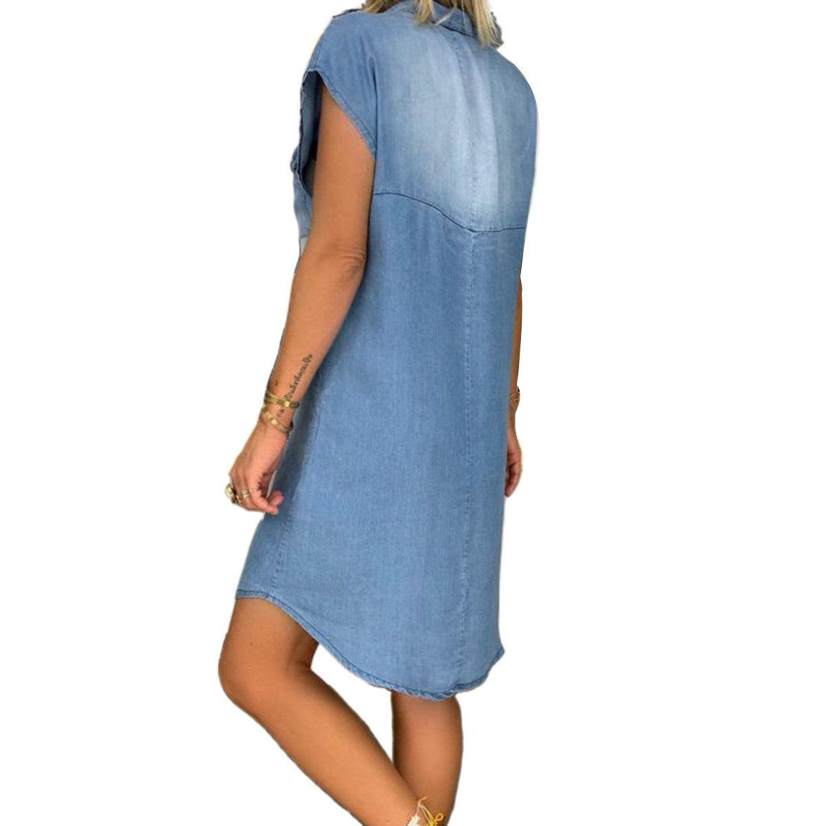 Casual Chic Denim Midi Dress