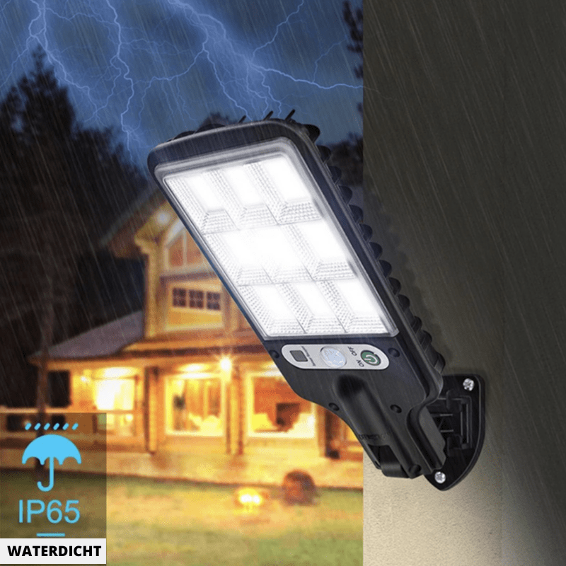 Solar-Powered LED Outdoor Light with Remote Control & 6000K Illumination
