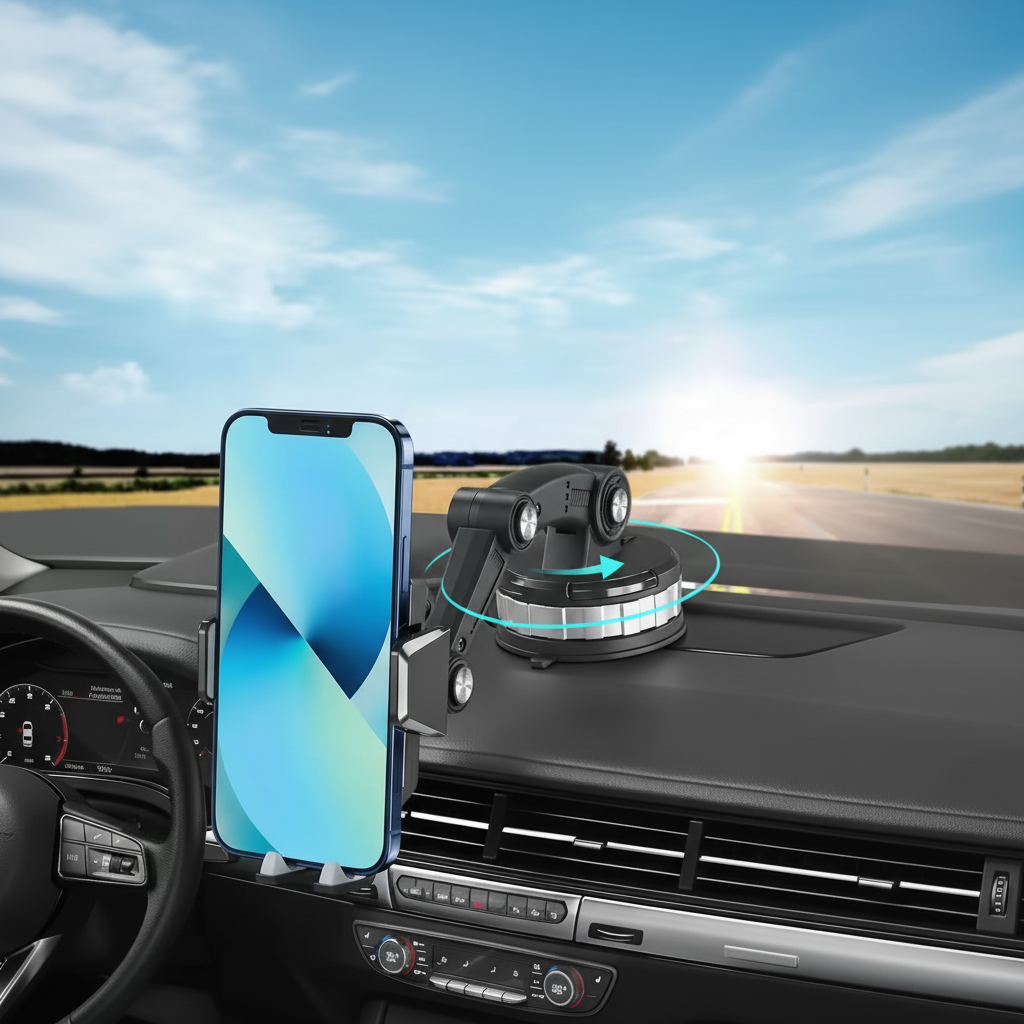 SecureDrive - Versatile Car Phone Holder with 360° Viewing