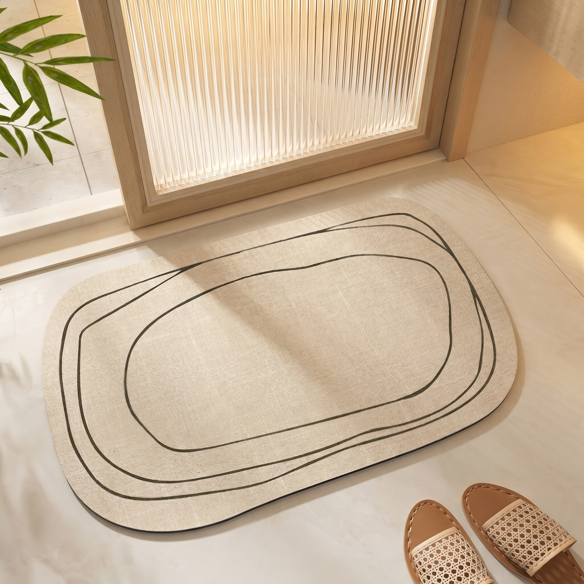 Stylish Diatom Mud Bath Mat with Non-Slip Design