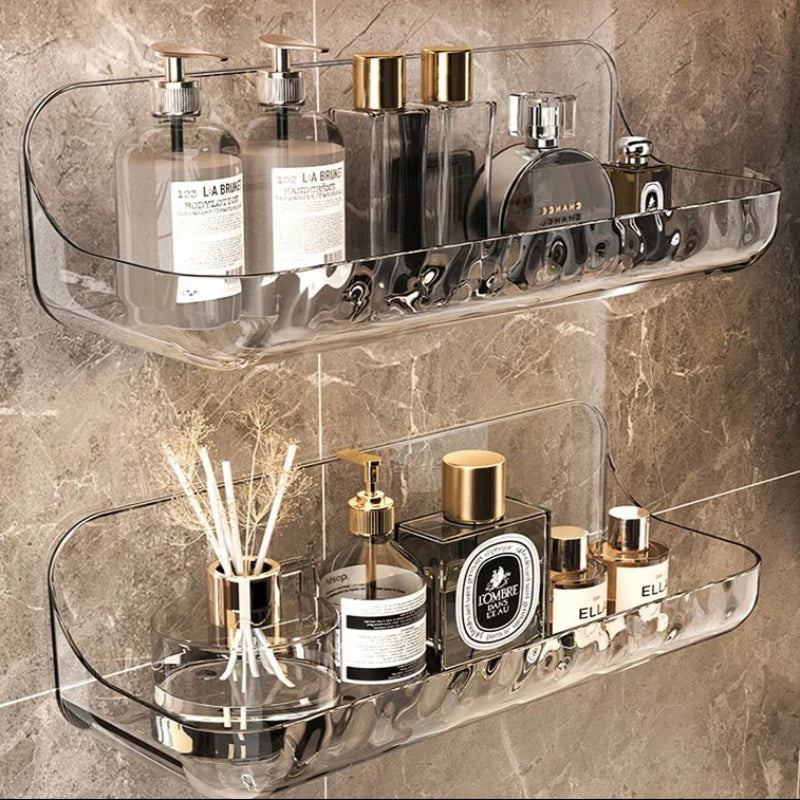 Sleek Adhesive Bathroom Shelf for Effortless Storage