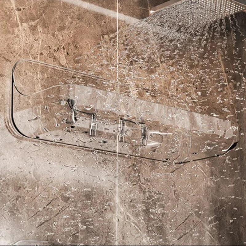 Sleek Adhesive Bathroom Shelf for Effortless Storage