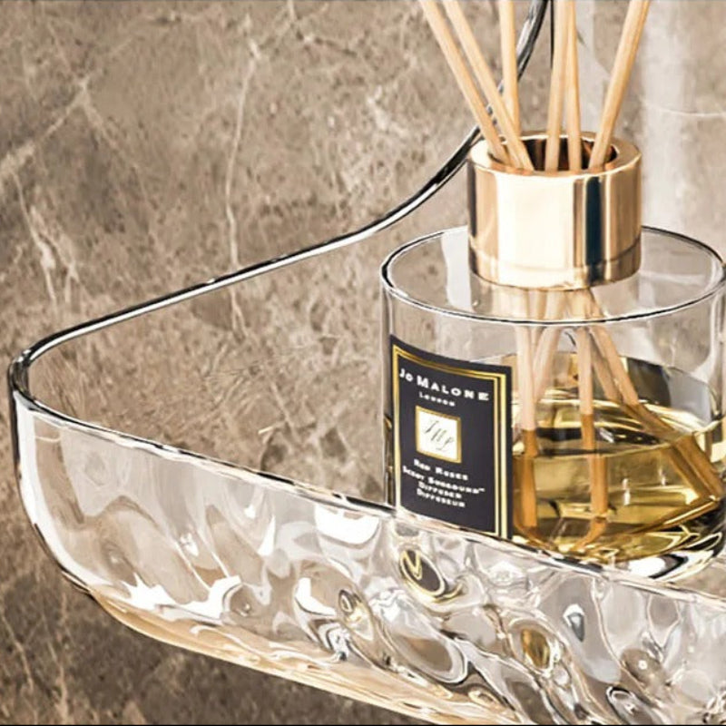 Sleek Adhesive Bathroom Shelf for Effortless Storage