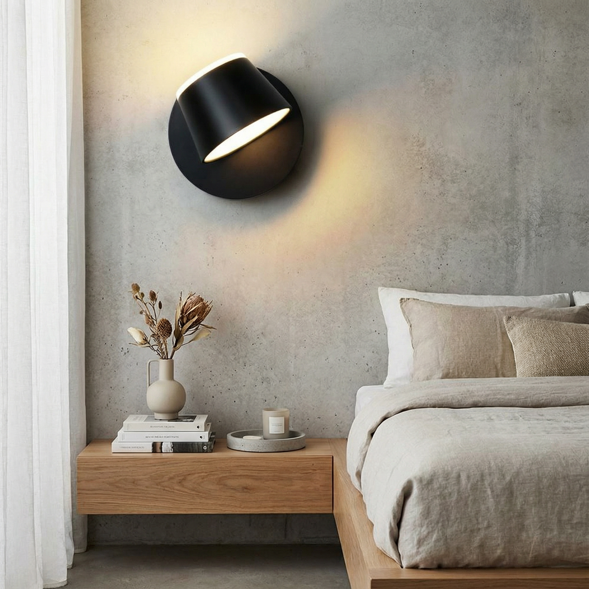 Sleek LED Wall Sconce for Hallways and Living Spaces
