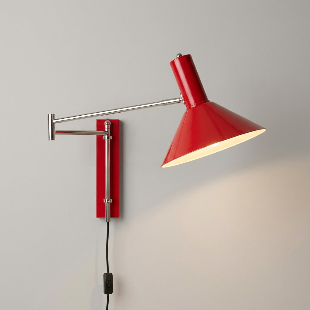 Wall-Mounted Adjustable Arm Light Fixture