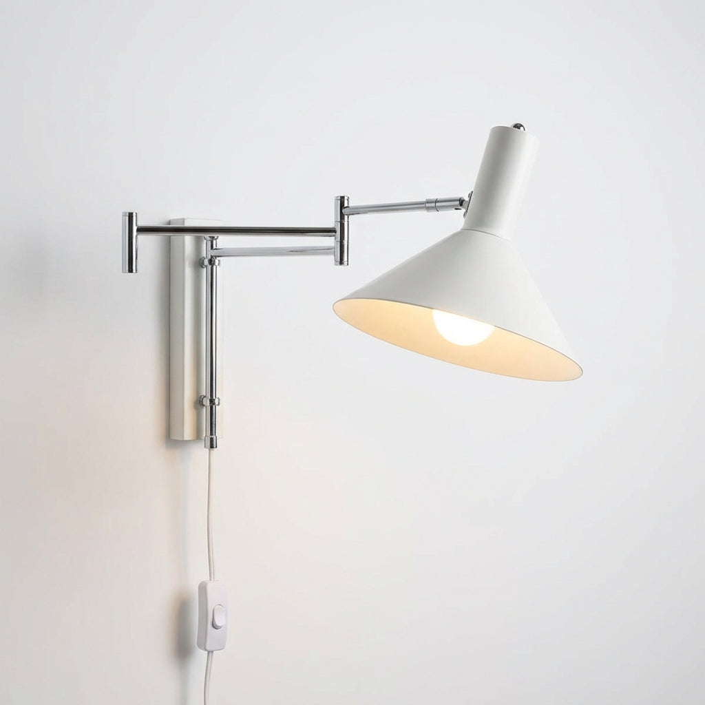 Wall-Mounted Adjustable Arm Light Fixture